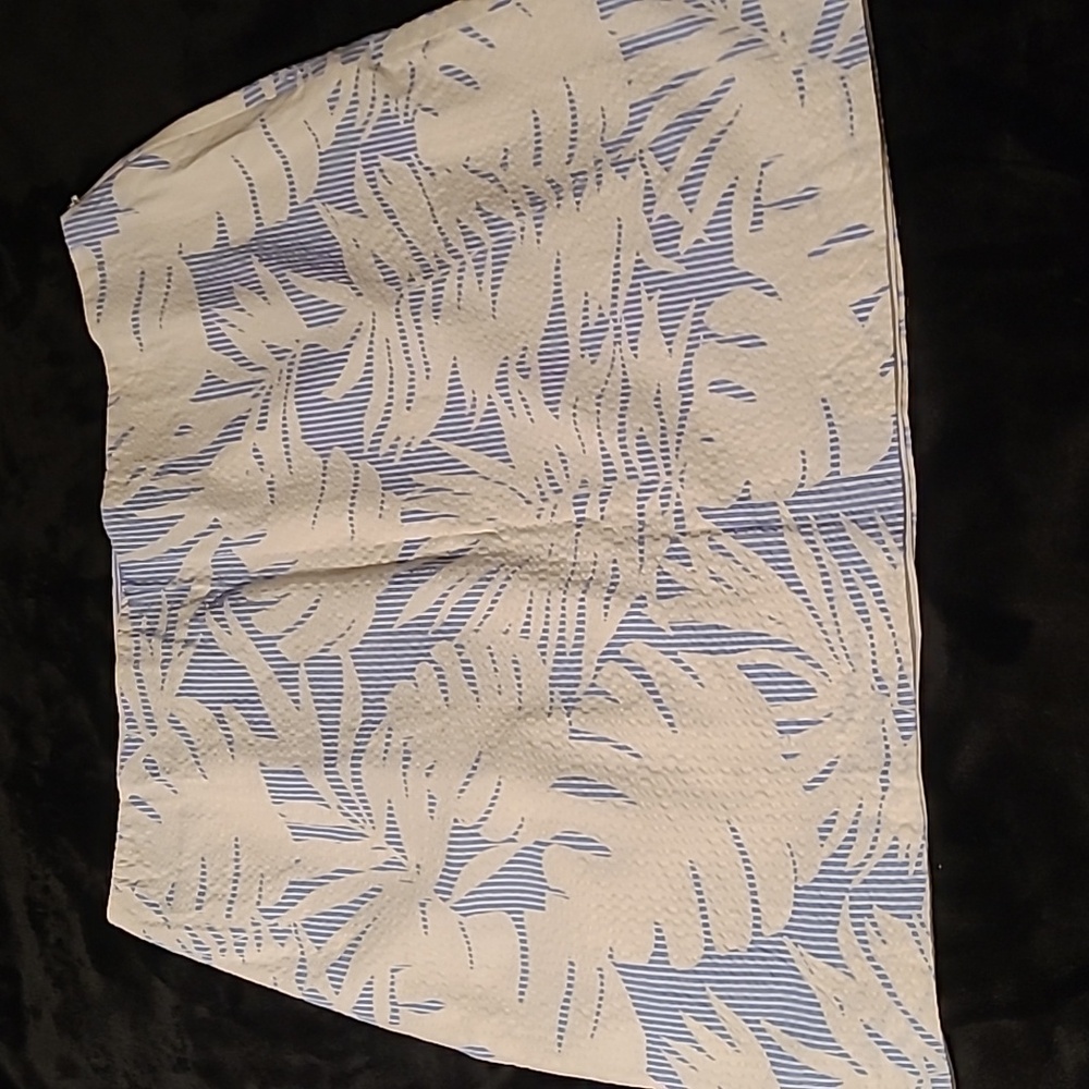 🌴 NWT Talbots Tropical Palm Striped Skirt 14